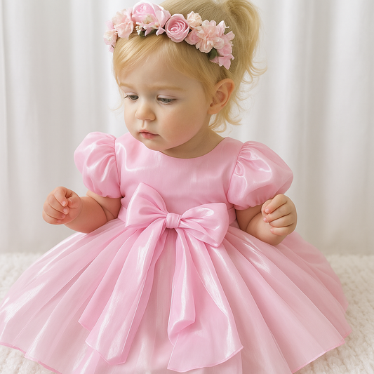 Carolina Organza Dress- Pink
